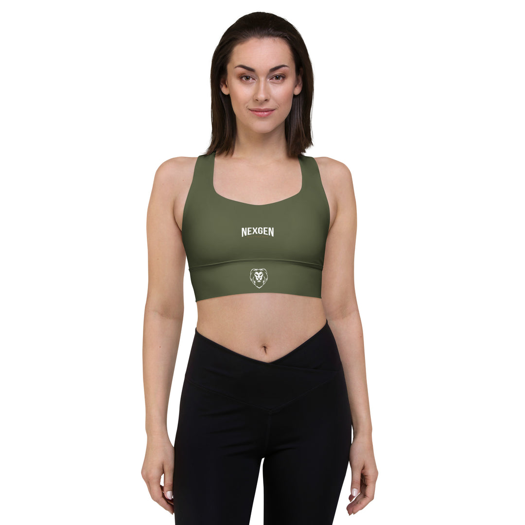 NexGen Women's Khaki Longline Sports Bra